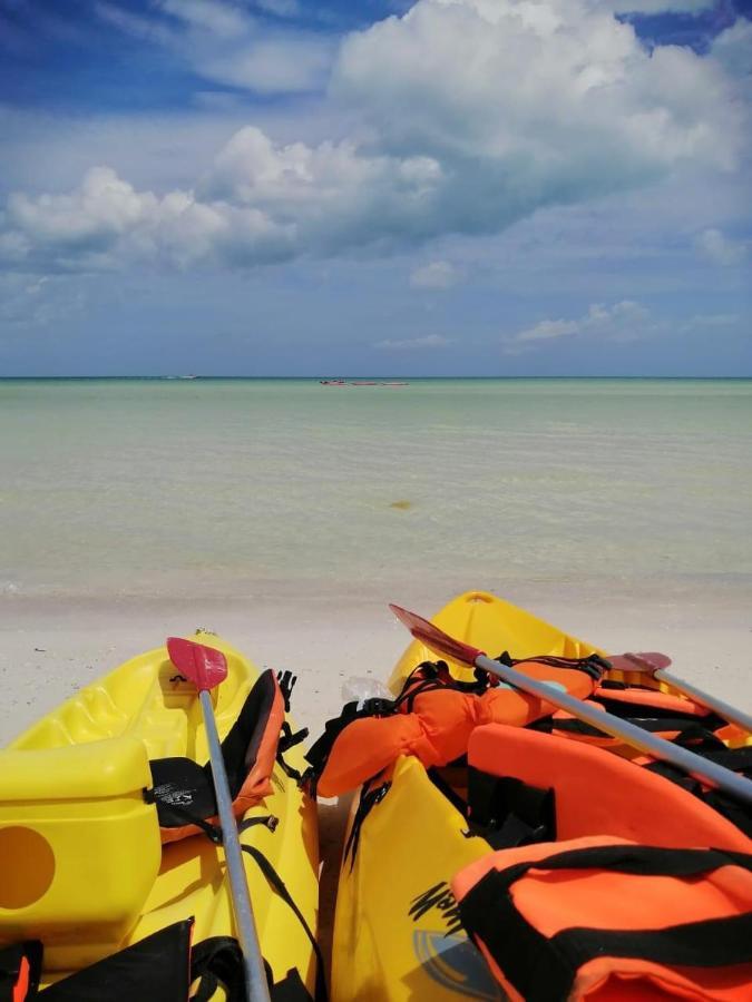 Hotel Mayari Holbox Eksteriør billede Kayak on the beach